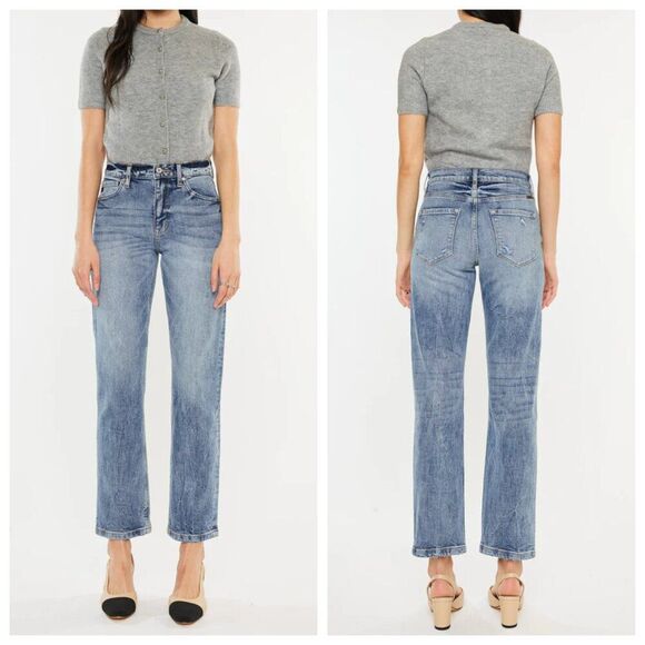 KanCan Denim - KanCan Tilda High Rise Slim Straight Leg Jeans Blue Size 29